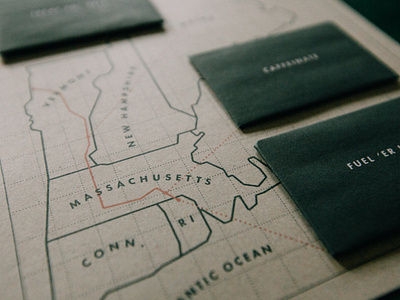 Gift Card Map to VT by Matt Plays on Dribbble