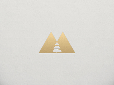 Venn Mountains debossed foil gold mountains nature sustainability tree trees