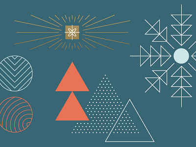 Holiday 2017 Exploration christmas geometric gift grid holiday rays snowflake trees
