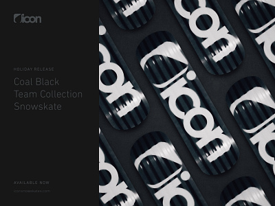 Coal Black Snowskate black dark din rounded photography skateboard snowboard snowskate soft shadows typography