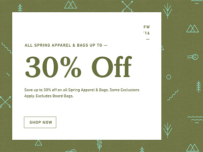 Burton Brand Palette Sale Banner