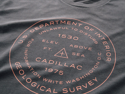 Cadillac Survey Marker Tee acadia geological survey mountain national park summit survey marker tee tee shirt termina