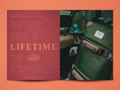 Burton Spring/Summer Lifetime Spread bitmap catalog duotone layout spread type typography