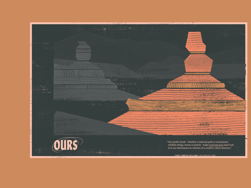85 for 85 bears ears gt pressura illustration layout lydia national monument national park poster print spread tiempos typography
