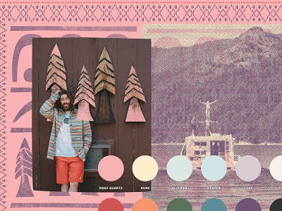 Burton Spring/Summer Composition bitmap boat border color color palette halftone organic tonal trees