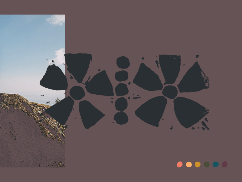 Burton Fall 2018 composition layout linocut palette pattern photography