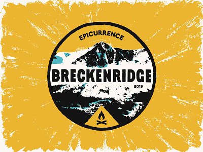 Epicurrence Breckenridge Badge badge campfire epicurrence landscape lettering mountain type typography