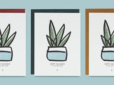 Holiday Cards Available bitmap letterpress letterpressed organic plant snake plant texture typography