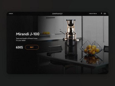 Mirandi store appliances concept design desktop minimalistic store trend ui ux webdesign website