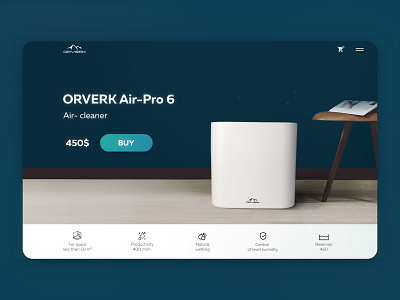 Landing page for Orverk shop appliances design desktop logo minimalism store ui ux webdesign website