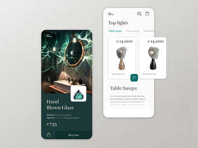 Designer's light e-commerce app