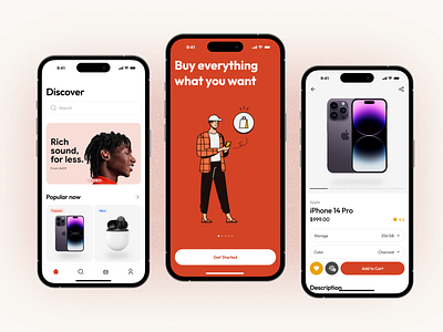 Clavi - Online shop app catalogy design iphone onboarding online store shop store ui ux