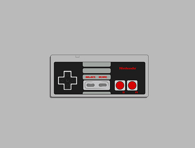 Nintendo NES controller adobe adobe illustrator benin cotonou design dribbble illustration nes nigerian nintendo nintendo switch pinterest vector