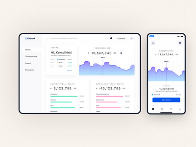 Banking dashboard Web & Mobile