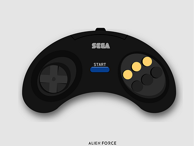 sega 16bit controller. design illustration vector