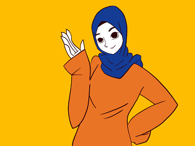 Hijab Model II avatar drawing hijab illustration persona