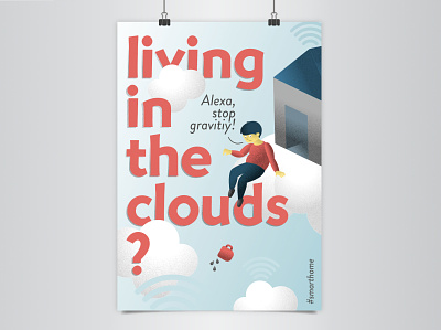 Smarthome Poster alexa cloud creative critical digital digital world illustration plakat poster print smarthome voice assistant wifi