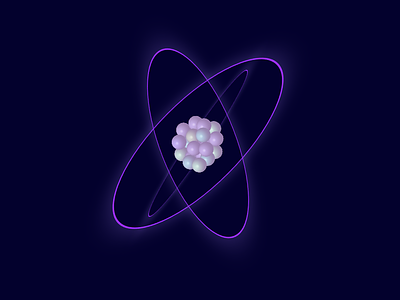 CSS-only animated atom by Artemis Gause on Dribbble