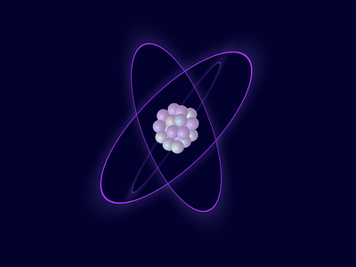 CSS-only animated atom