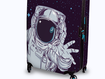 LOST IN SPACE adobe illustrator competition illustration space suitcase