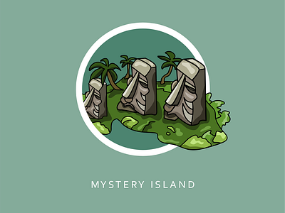 Worlds of Neopia Icon Collection: Mystery Island beach cartoon digital art flat green icon icon design icon set illustration island jungle neopets ocean tropical vector