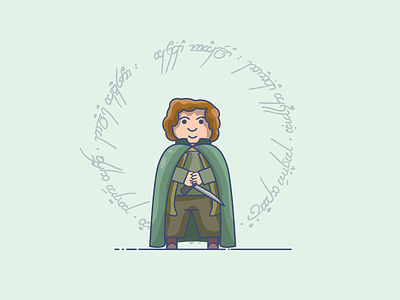 Lord of the Rings: Sam affinity character character design character illustration digital art flat flat vector graphics green icon icon design icon set illustration lord of the rings lotr vector vector graphic vector graphics vector illustration