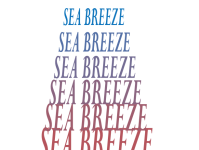 SEA BREEZE design illustration typography