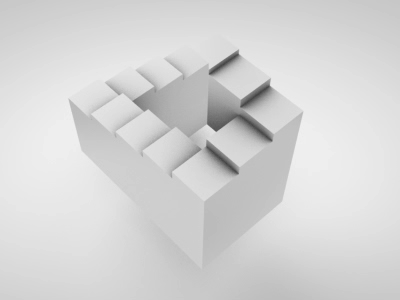 Penrose Stairs 3d animation 3d art animation cinema4d maya optical illusion penrose stairs