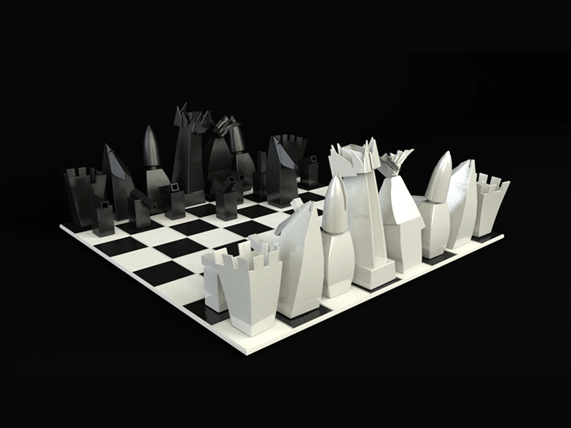 Animated Chess Board 3d animation 3d art animation chess chess board maya