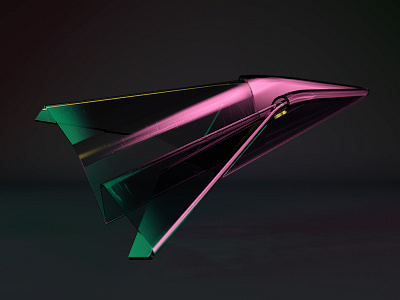 Neon Plexi Plane 3d art 3d model caustics cinema4d concept illustration modeling