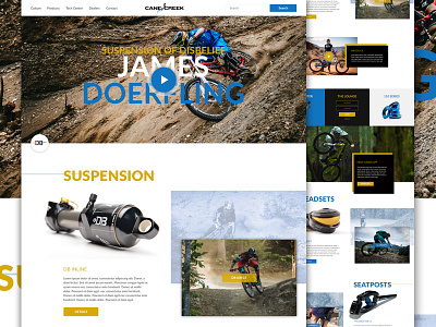 Cane Creek Cycling Components - Full exploded grid grid mtb redesign typography website
