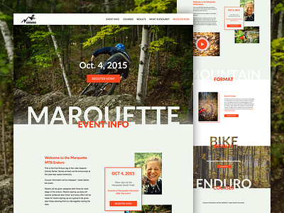 Marquette Mountain Bike Enduro - Event Website Full design event exploded grid grid mtb ui website