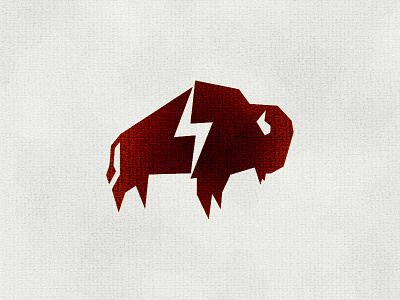 Bison Power Logo animal bison bolt buffalo coco bison design lightning logo logo designs paper print sketch