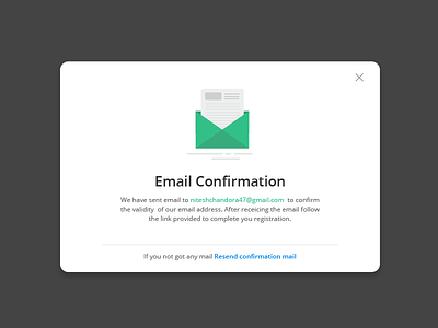 Email Confirmation card clean confirmation email illustration minimal style ui ux vector visual web