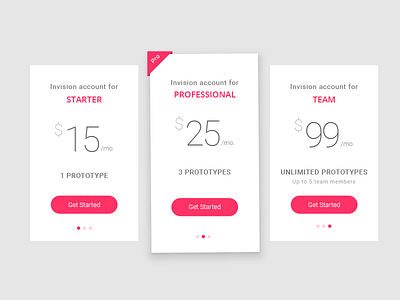 Invision Account Purchase Card Layout account app cards clean design interface invision mobile purchase ui ux visual