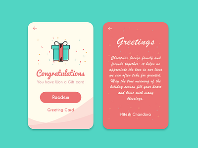 Christmas gift and greeting card