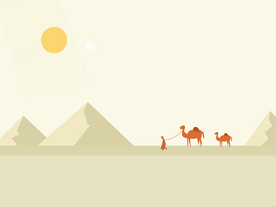 Travel_series #3 Desert Safari camel desert discovery dubai flat illustration minimal safari summer thar travel vector
