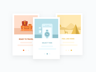 Onboarding for travel app app design flat fun illustrations mobile onboarding screen travel ui vector