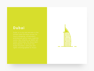 City illustration 1 : Dubai