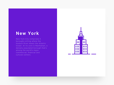 New York city cityillustrationseries icon illustration line new york purple ui