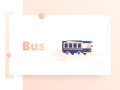 Bus Illustration abstract bus card design dribbble gradient icon illustration minimal travel ui vector