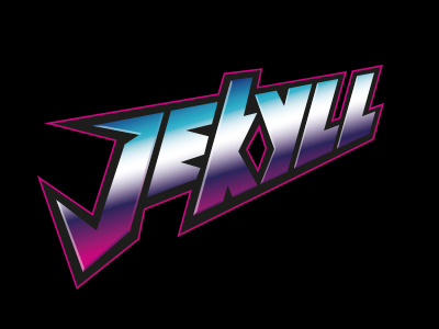 80s inspired logo for a new app 80s jekyll logo