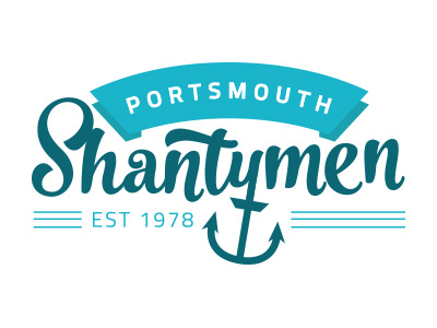 Branding for a local sea-shanty group anchor logo naval