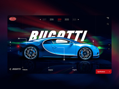 BUGATTI web ui/ux design ui ux