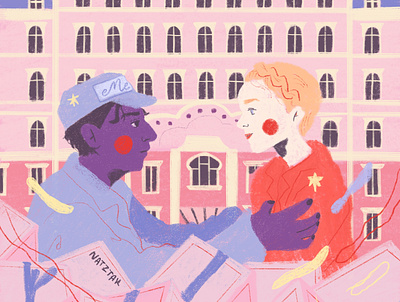 The Grand Budapest Hotel design illustration