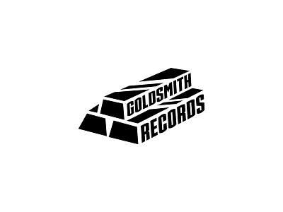 Goldsmith Records blackandwhite branding clean design gold bar illustrator logo minimal music negative space logo negativespace vector