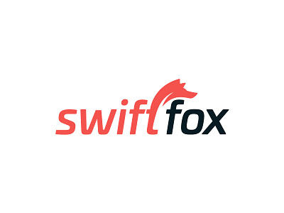 Swift Fox Logo Design animal branding clean design fox fox logo illustration illustrator logo logo design logodesign logotype minimal red red logo startup tech technology logo wordmark