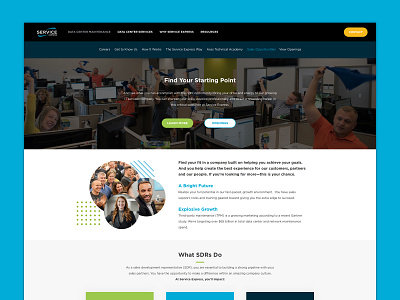 Sales Development Recruiting Web Page ux web design webdesign website