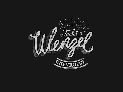 Vintage Todd Wenzel Chevrolet Logo illustration logo typogaphy vector