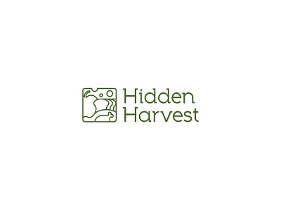 Hidden Harvest Logo branding illustration logo typogaphy